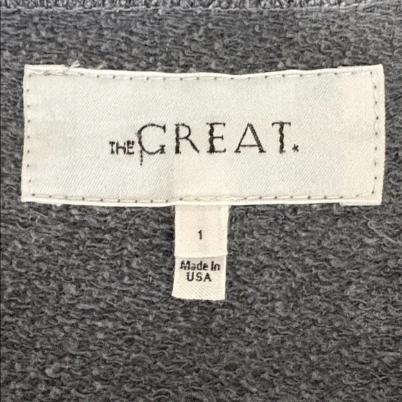 The Great French Terry Sweatshirt in Gray (Washed Black) - Size Small (1) - Picture 6 of 8